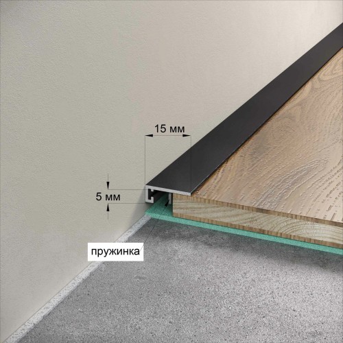 Микроплинтус алюминиевый Laconistiq Micro 15 Classic Черный муар RAL 9005 15-31-245 2450×15×5 Микроплинтус алюминиевый Laconistiq Micro 15 Classic Черный муар RAL 9005 15-31-245 2450×15×5