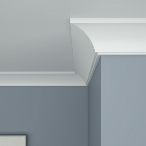 Потолочный плинтус ЛДФ под покраску Ultrawood CR 0017 i 2000×44,3×42 Потолочный плинтус ЛДФ под покраску Ultrawood CR 0017 i 2000×44,3×42