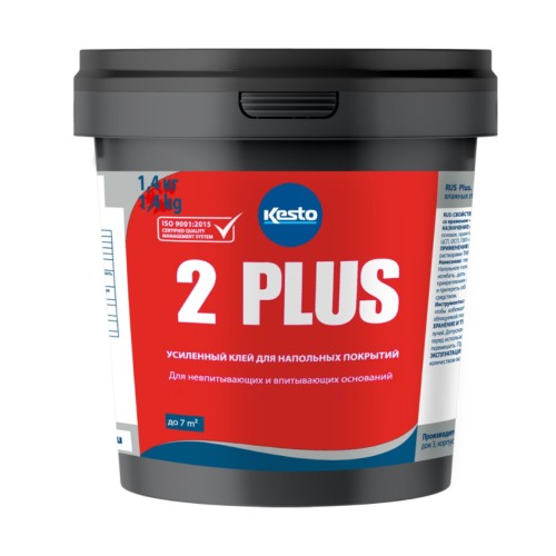 Клей для винилового пола Kesto 2 Plus акриловый на водной основе 1,4 кг Клей для винилового пола Kesto 2 Plus акриловый на водной основе 1,4 кг