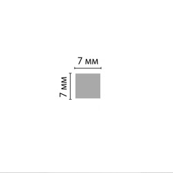 Рейка декоративная Decomaster Eco Line 137-116 Черный матовый 2900×7×7, технический рисунок