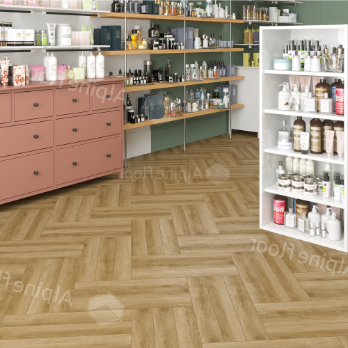 Ламинат Alpine Floor Herringbone 12 PRO New Дуб Эльзас LF106-02 венгерская елка 606×101×12