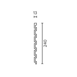 Стеновая панель из полистирола под покраску Decor-Dizayn Грани DD916 2000×240×13