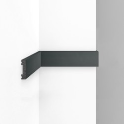 Молдинг из полистирола Decomaster Eco Line D162-112 Серый матовый 2900×41×10