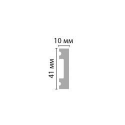 Молдинг из полистирола Decomaster Eco Line D162-70 Дуб белый 2900×41×10, технический рисунок