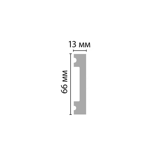 Молдинг из полистирола Decomaster Eco Line D157-1632 2900×66×13, технический рисунок