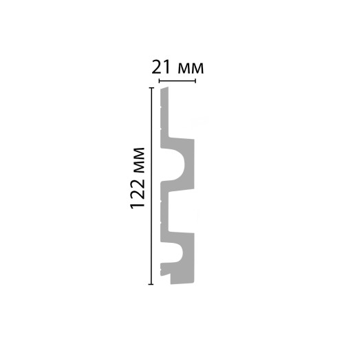 Стеновая панель из полистирола Decomaster Eco Line D302-1632 2900×122×21, технический рисунок