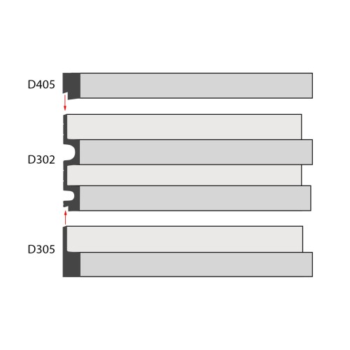Финишный молдинг Decomaster Eco Line D305-87 Дуб титан 2900×61×21