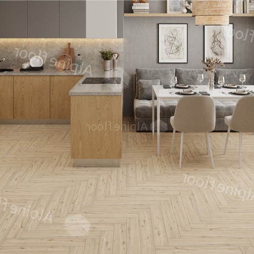 Ламинат Alpine Floor Herringbone 12 PRO Дуб Лион LF106-01 венгерская елка 606×101×12