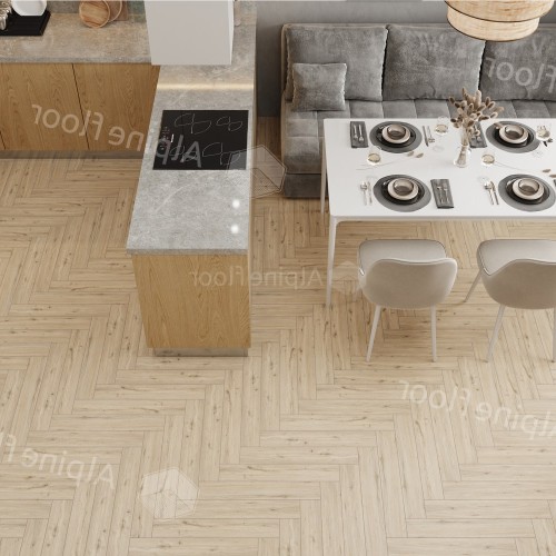 Ламинат Alpine Floor Herringbone 12 PRO Дуб Лион LF106-01 венгерская елка 606×101×12