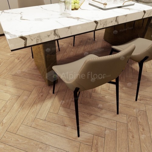 Ламинат Alpine Floor Herringbone 12 Дуб Тироль LF105-07 венгерская елка 600×100×12