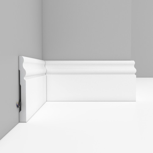 Плинтус под покраску Decomaster Артпрофиль A015 2000×96×13 Плинтус под покраску Decomaster Артпрофиль A015 2000×96×13