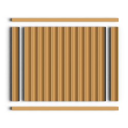 Молдинг из полистирола Hiwood D12V1 G365 2700×12×12 со стеновыми панелями Hiwood