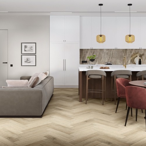 Кварцвиниловый SPC ламинат Damy Floor London Честер 200415EL-01 венгерская елка 615×123×4