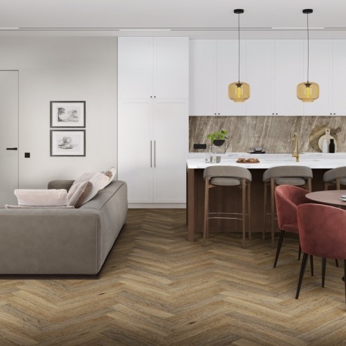 Кварцвиниловый SPC ламинат Damy Floor London Ковентри 190707EL-01 венгерская елка 615×123×4