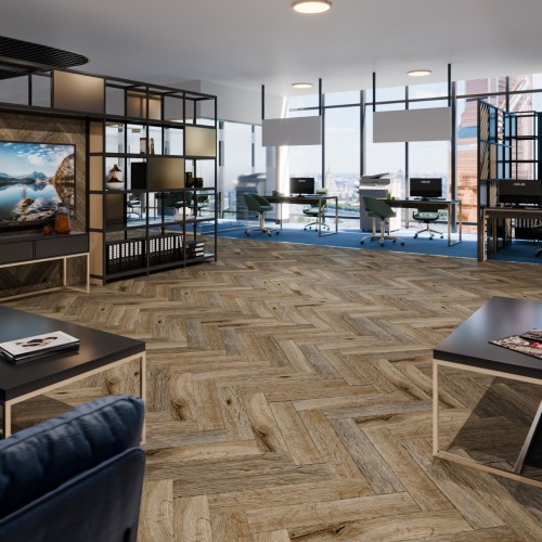 Кварцвиниловый SPC ламинат Damy Floor London Ковентри 190707EL-01 венгерская елка 615×123×4