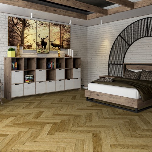 Кварцвиниловый SPC ламинат Damy Floor London Шеффилд 190902EL-07 венгерская елка 615×123×4