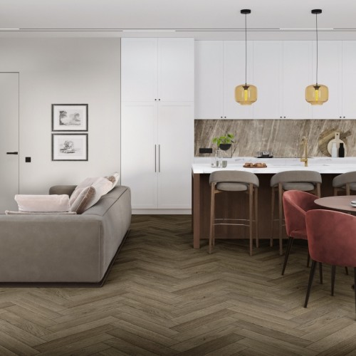 Кварцвиниловый SPC ламинат Damy Floor London Оксфорд 200410EL-12 венгерская елка 615×123×4