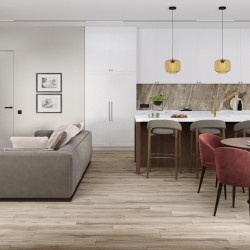 Кварцвиниловый SPC ламинат Damy Floor Family Дуб Натуральный Natural Oak 6607-9 1220×180×4