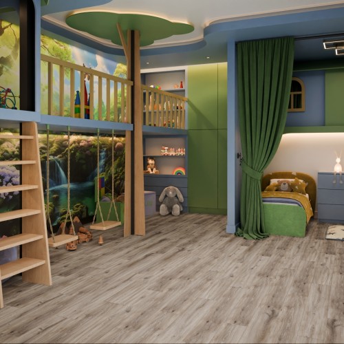 Кварцвиниловый SPC ламинат Damy Floor Family Дуб Натуральный 6607-9 1220×180×4