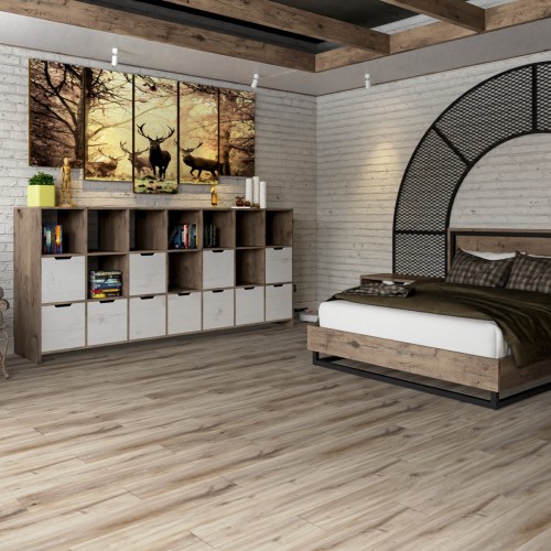Кварцвиниловый SPC ламинат Damy Floor Family Дуб Натуральный 6607-9 1220×180×4