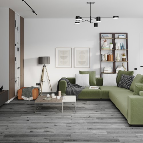 Кварцвиниловый SPC ламинат Damy Floor Family Дуб Сильвер T7020-23 1220×180×4