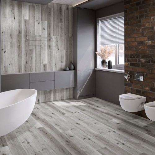 Кварцвиниловый SPC ламинат Damy Floor Family Дуб Классический Серый T7020-2 1220×180×4
