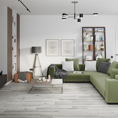 Кварцвиниловый SPC ламинат Damy Floor Family Дуб Классический Серый T7020-2 1220×180×4