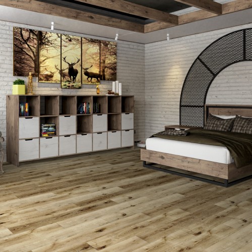 Кварцвиниловый SPC ламинат Damy Floor Family Дуб Провинциальный T7020-4 1220×180×4