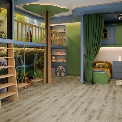 Кварцвиниловый SPC ламинат Damy Floor Family Дуб Белый SL3739-3 1220×180×4