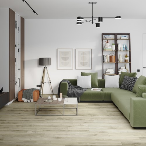 Кварцвиниловый SPC ламинат Damy Floor Family Дуб Белый SL3739-3 1220×180×4