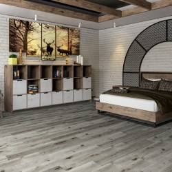 Кварцвиниловый SPC ламинат Damy Floor Family Дуб Состаренный Серый Aged Gray Oak T7020-5D 1220×180×4