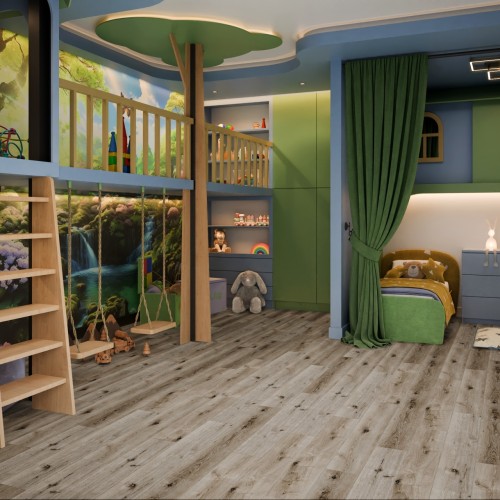 Кварцвиниловый SPC ламинат Damy Floor Family Дуб Лофт 1508-1 1220×180×4