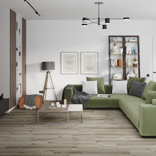 Кварцвиниловый SPC ламинат Damy Floor Family Дуб Лофт 1508-1 1220×180×4