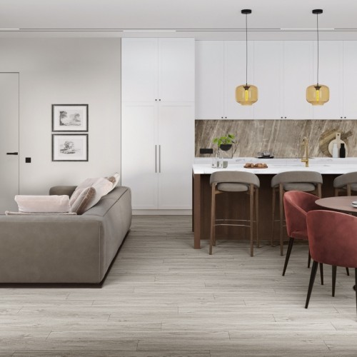Кварцвиниловый SPC ламинат Damy Floor Family Дуб Английский English Oak SL3683-6 1220×180×4