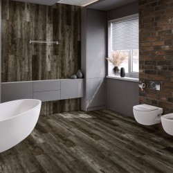 Кварцвиниловый SPC ламинат Damy Floor Family Дуб Рустикальный Черный Rustic Black Oak TCM369-7 1220×180×4