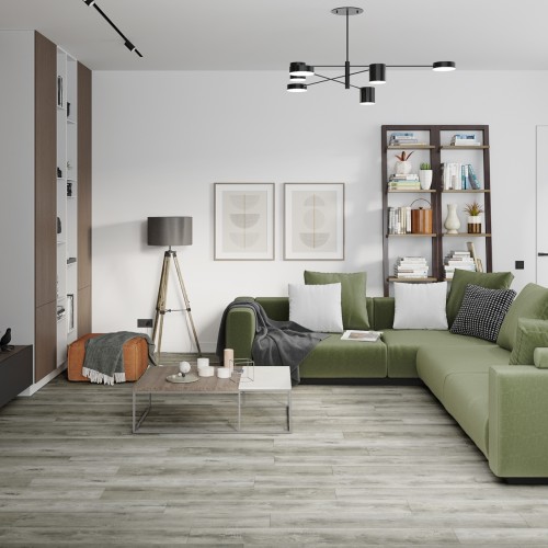 Кварцвиниловый SPC ламинат Damy Floor Family Дуб Рустикальный Cерый TCM369-28 1220×180×4