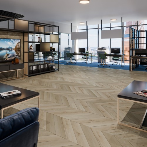 Кварцвиниловый SPC ламинат Damy Floor Chevron Версаль DF01-Ch французская елка 600×127×5