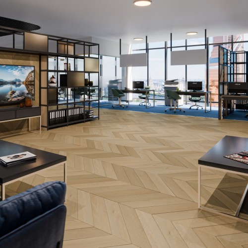 Кварцвиниловый SPC ламинат Damy Floor Chevron Тюильри DF03-Ch французская елка 600×127×5