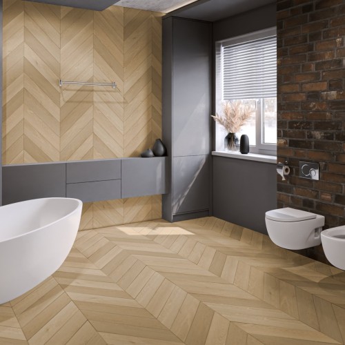 Кварцвиниловый SPC ламинат Damy Floor Chevron Тюильри DF03-Ch французская елка 600×127×5