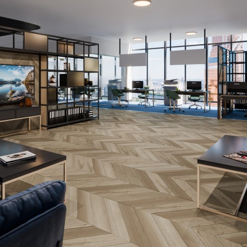 Кварцвиниловый SPC ламинат Damy Floor Chevron Сен-Жермен DF05-Ch французская елка 600×127×5