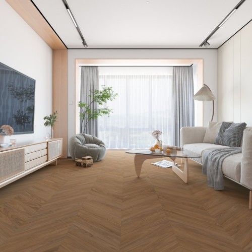 Кварцвиниловый SPC ламинат Damy Floor Chevron Блуа DF08-Ch французская елка 600×127×5