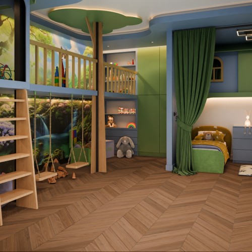 Кварцвиниловый SPC ламинат Damy Floor Chevron Блуа DF08-Ch французская елка 600×127×5