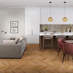 Кварцвиниловый SPC ламинат Damy Floor Chevron Монсоро Montsoreau DF09-Ch французская елка 600×127×5