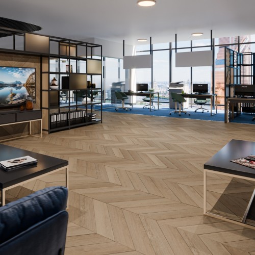 Кварцвиниловый SPC ламинат Damy Floor Chevron Сен-Клу DF10-Ch французская елка 600×127×5