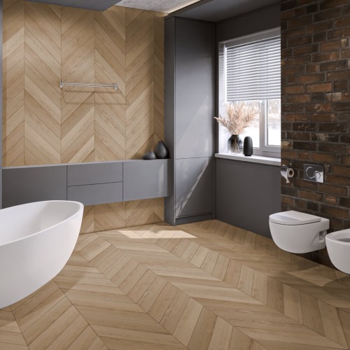 Кварцвиниловый SPC ламинат Damy Floor Chevron Сен-Клу DF10-Ch французская елка 600×127×5