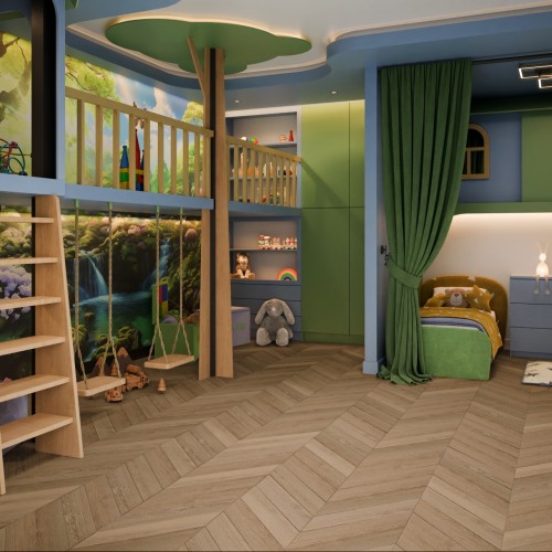 Кварцвиниловый SPC ламинат Damy Floor Chevron Сен-Клу DF10-Ch французская елка 600×127×5