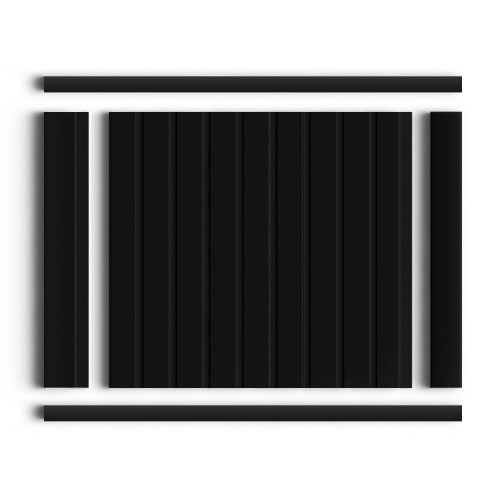 Молдинг из полистирола Hiwood D15V2 BK 2700×15×15