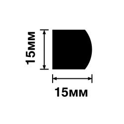 Молдинг из полистирола Hiwood D15V2 W41G 2700×15×15