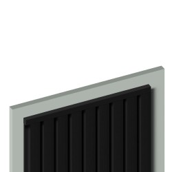 Молдинг из полистирола Hiwood D12V1 BK 2700×12×12