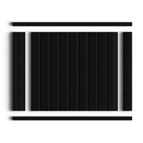 Молдинг из полистирола Hiwood D12V1 BK 2700×12×12